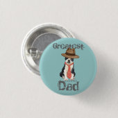 Boston Dad Ronde Button 3,2 Cm (Voorkant /achterkant)
