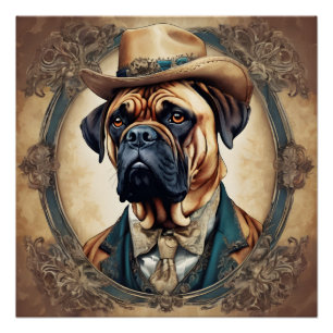 Boston de Bullmastiff Perfect Poster