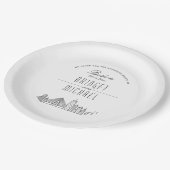 Boston Deco Skyline | huwelijksvoltrekking Papieren Bordje (Gekanteld)