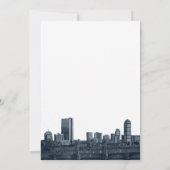 Boston Destination Navy huwelijksuitnodiging Kaart (Achterkant)