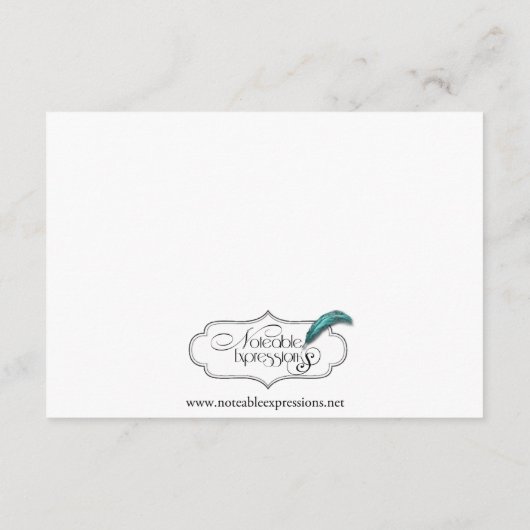 Boston Destination Wedding Accomodations Informatiekaartje (Achterkant)