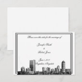 Boston Destination Wedding Save the Date (Voorkant / Achterkant)