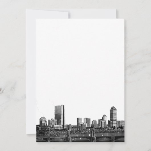 Boston Destination Wedding Uitnodiging (Achterkant)