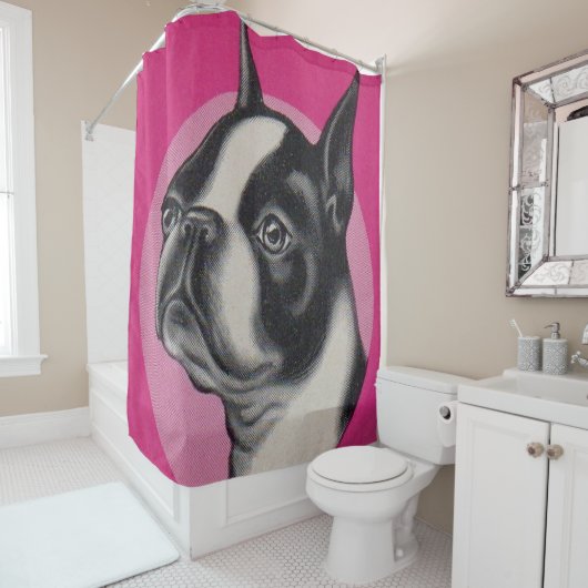 Boston dooder douchegordijn (In situ)