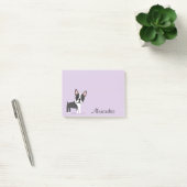 Boston dooder met gepersonaliseerde naam paars post-it® notes (Kantoor)