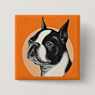 Boston dooder vierkante button 5,1 cm