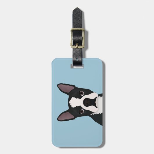 boston doodse cartoon bagagelabel (Voorkant verticaal)