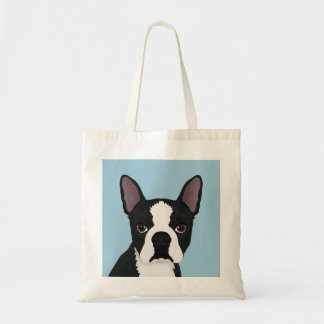 boston doodse cartoon tote bag