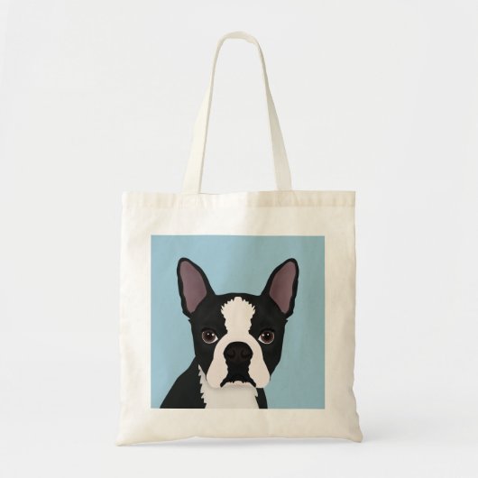 boston doodse cartoon tote bag (Voorkant)