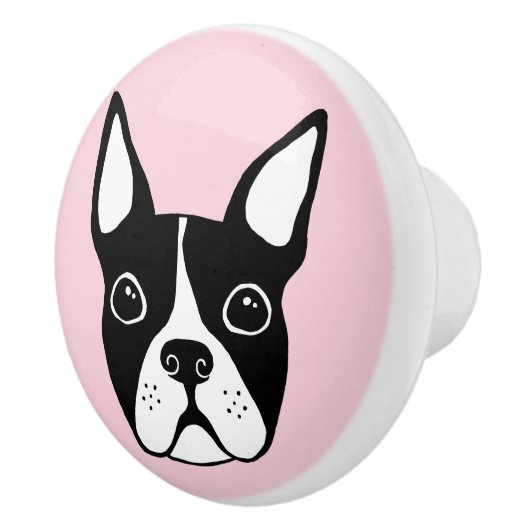 Boston doodt elke kleur achtergrond keramische knop (Rechts)