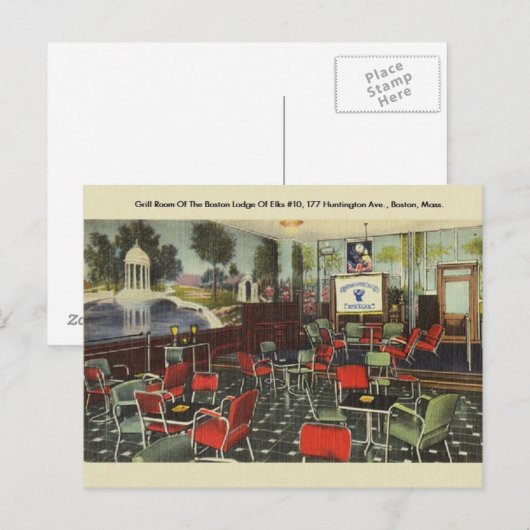  Boston Elks Lodge Nummer 10 Briefkaart (Voorkant / Achterkant)