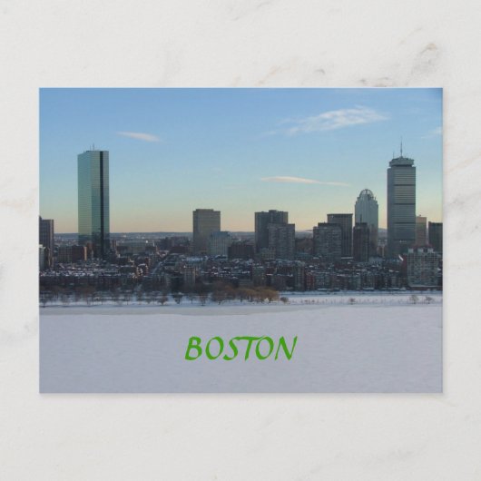 Boston en de bevroren Charles River Briefkaart (Voorkant)