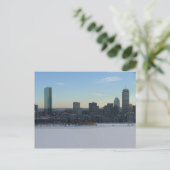 Boston en de bevroren Charles River Briefkaart (Staand voorkant)