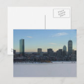 Boston en de bevroren Charles River Briefkaart (Voorkant / Achterkant)