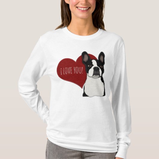 Boston en Frenchie Mix Dog | Kute honden T-shirt (Voorkant)
