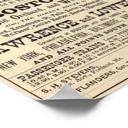 Boston en Maine Railroad Poster (Hoek)