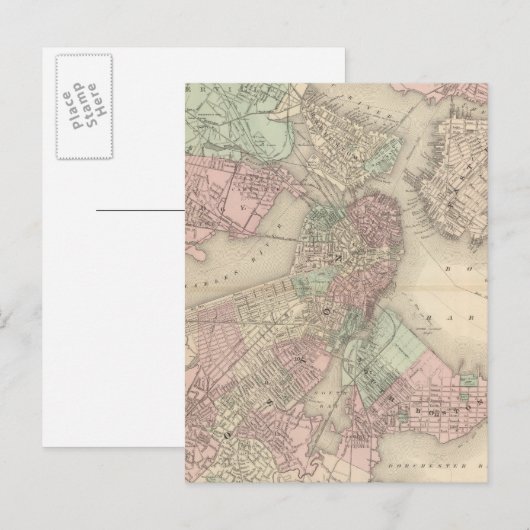 Boston en omgeving briefkaart (Voorkant / Achterkant)