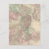 Boston en omgeving briefkaart (Voorkant)