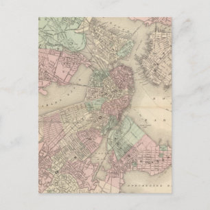 Boston en omgeving briefkaart