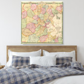 Boston en omgeving canvas afdruk (Insitu (Slaapkamer))
