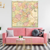 Boston en omgeving canvas afdruk (Insitu (Woonkamer))