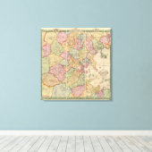 Boston en omgeving canvas afdruk (Insitu (Houten vloer))