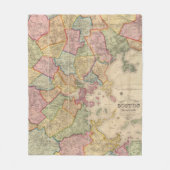 Boston en omgeving fleece deken (Voorkant)