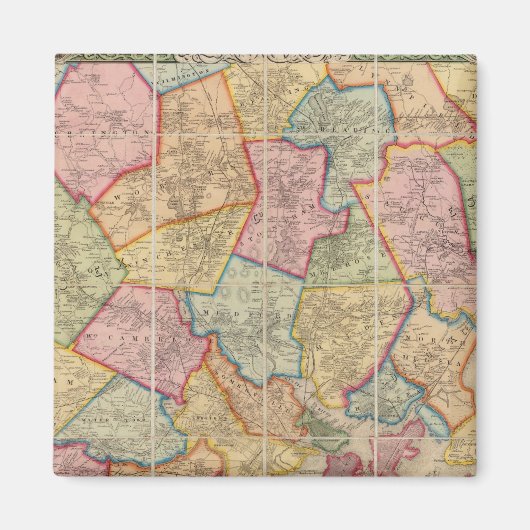 Boston en omgeving magneet (Voorkant)