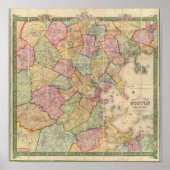 Boston en omgeving poster (Voorkant)