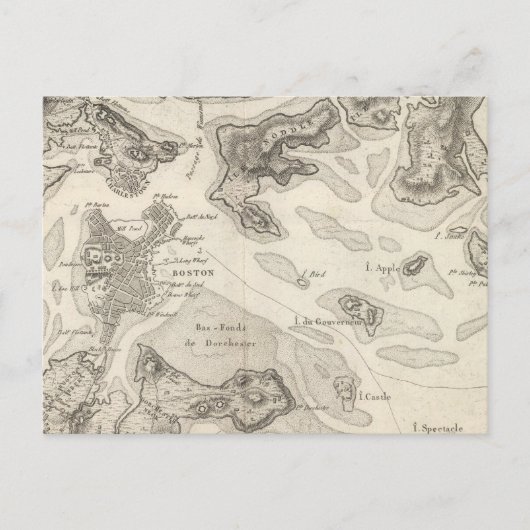 Boston en Surround Area Briefkaart (Voorkant)