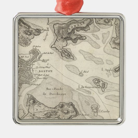 Boston en Surround Area Metalen Ornament (Voorkant)