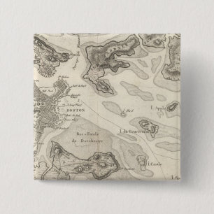 Boston en Surround Area Vierkante Button 5,1 Cm