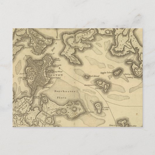 Boston en zijn omstreken briefkaart (Voorkant)