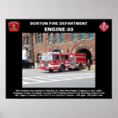 Boston Fire Dept. Engine-33 Poster (Voorkant)