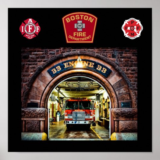Boston Fire Engine-33 print (Voorkant)