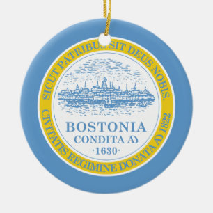 Boston Flag Keramisch Ornament
