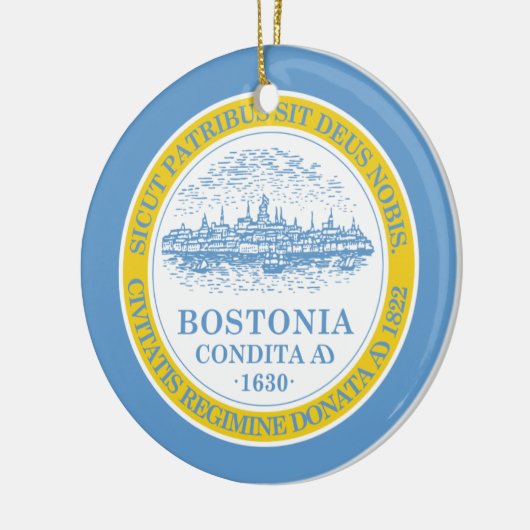 Boston Flag Keramisch Ornament (Links)