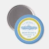 Boston Flag Magneet (Voorkant / Achterkant)
