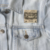 Boston Flax Mills Vierkante Button 5,1 Cm (In situ)