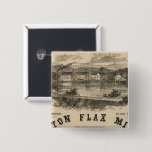 Boston Flax Mills Vierkante Button 5,1 Cm (Voorkant /achterkant)