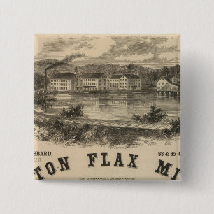 Boston Flax Mills Vierkante Button 5,1 Cm