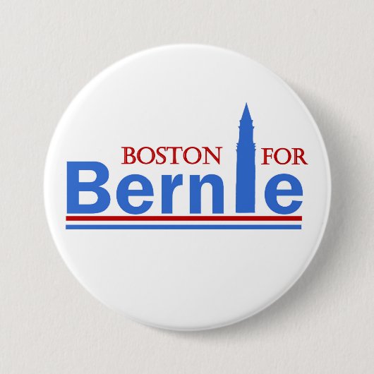 Boston for Bernie Ronde Button 7,6 Cm (Voorkant)