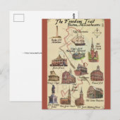 Boston Freedom Trail Postcard Briefkaart (Voorkant / Achterkant)
