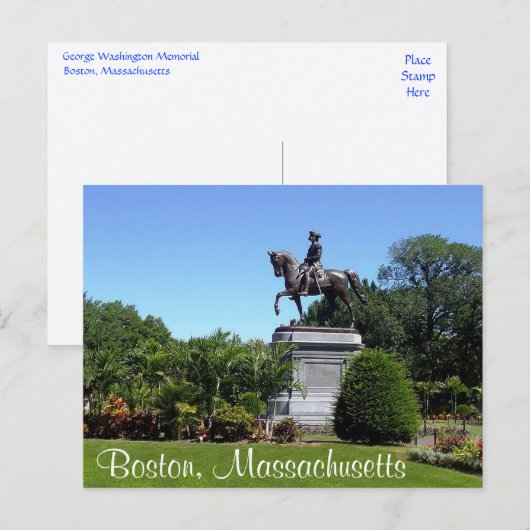 Boston Gardens, Boston Massachusetts Post Card Briefkaart (Voorkant / Achterkant)