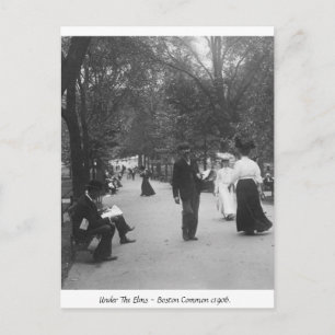 Boston Gemeenschappelijk, Vintage Amerika 1906 Briefkaart