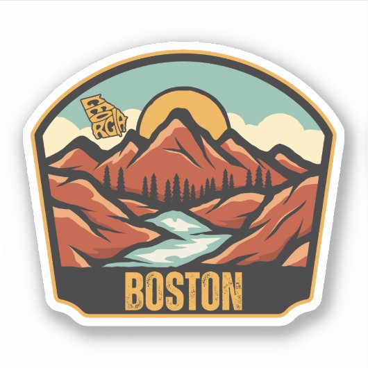 Boston, Georgia Sticker (Voorkant)