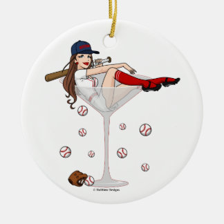 Boston Girl Martini Kerstornament Keramisch Ornament