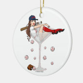 Boston Girl Martini Kerstornament Keramisch Ornament (Links)