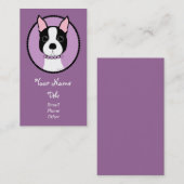 Boston Girl. Paars Visitekaartje (Voorkant / Achterkant)
