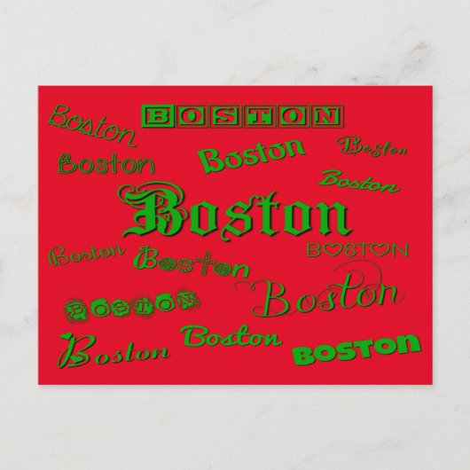 Boston Green Fonts Briefkaart (Voorkant)